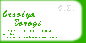 orsolya dorogi business card